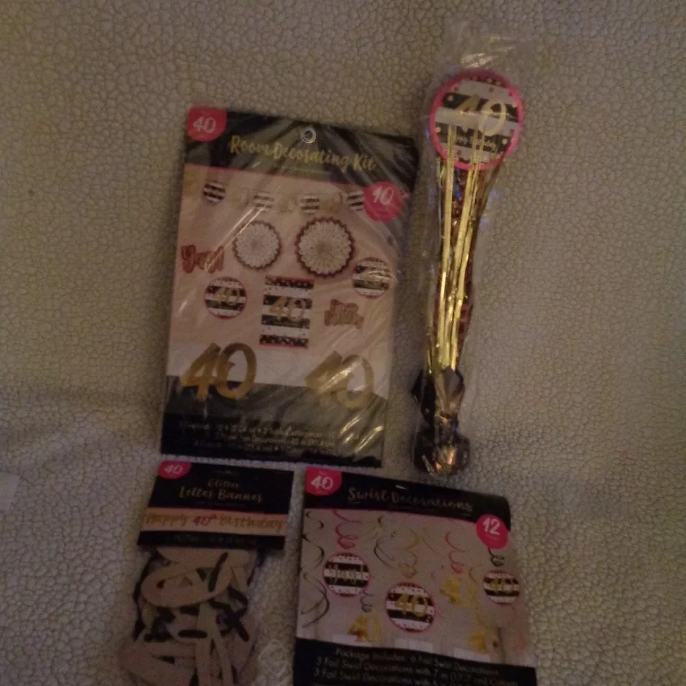 BUNDLE Lot of 40th Birthday Decorations